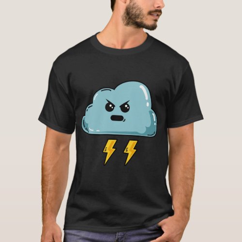 Evil Cloud Thunderstorm Storm Thunder Cloudy T_Shirt