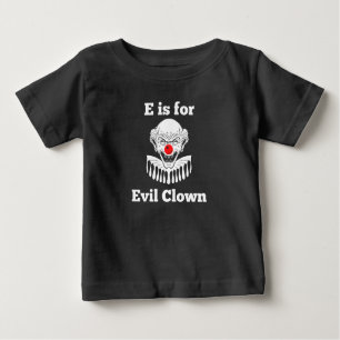 Evil Clown Alphabet Horror Baby T-Shirt