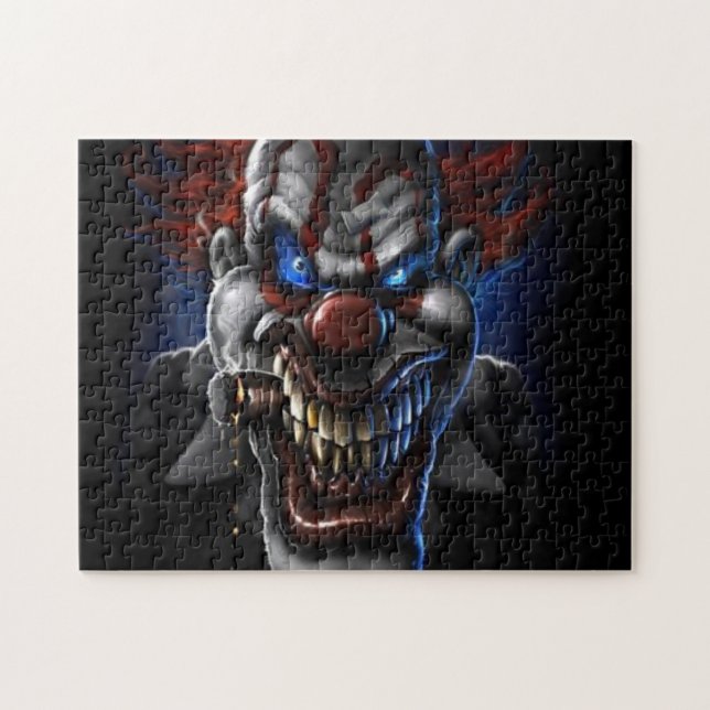 Evil Clown And Cigar Jigsaw Puzzle (Horizontal)