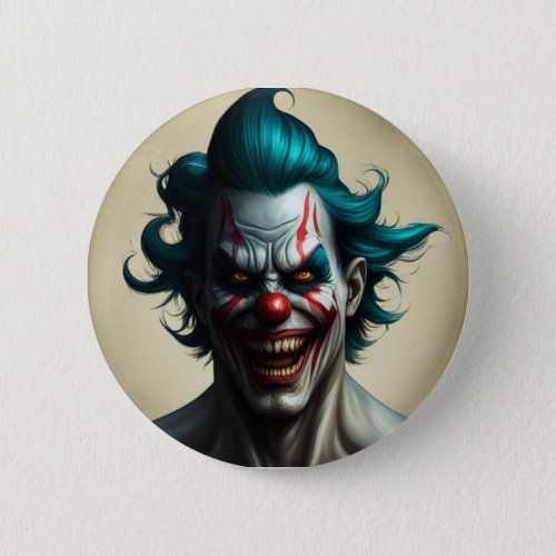 evil clown badge button