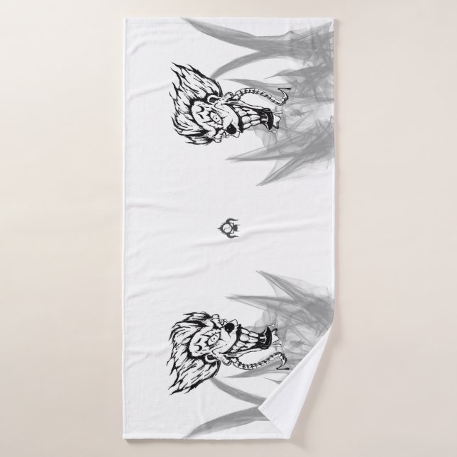 Evil clown bath towel (Bath Towel)