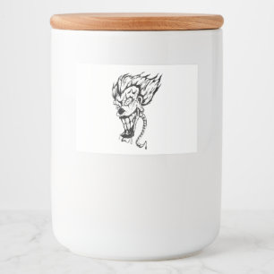 Evil clown Custom Food Container Label