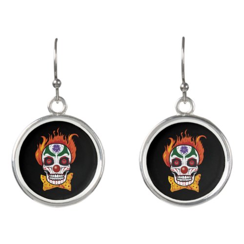 Evil Clown Earrings _ Skull Jewelry Fashion