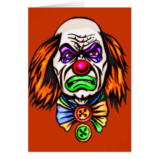Evil Clown Face Cards (Front)