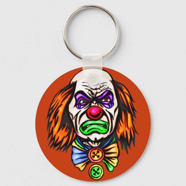 Evil Clown Face Keychain (Front)