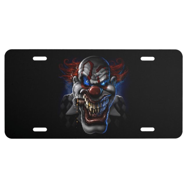 Evil Clown Face License Plate (Front)