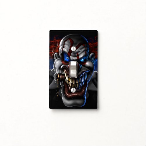 Evil Clown Face Light Switch Cover