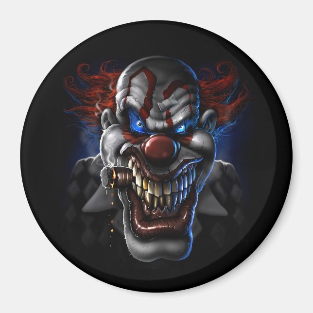 Evil Clown Face Magnet (Front)