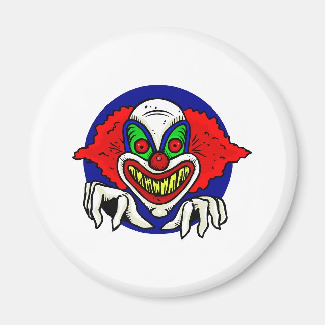Evil Clown Face Magnet (Front)