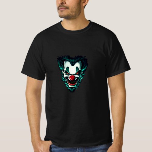 Evil Clown Horror Logo T_Shirt