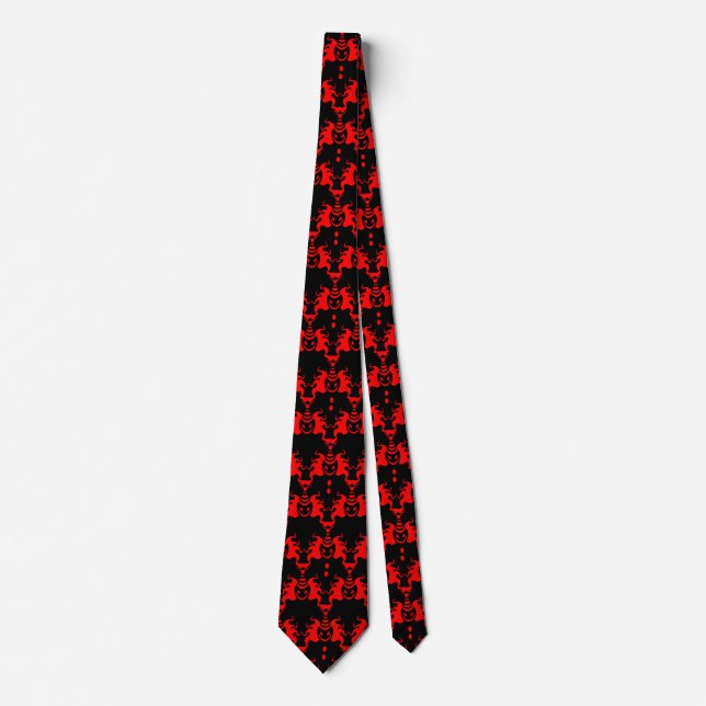 Evil Clown Interlocking Pattern Neck Tie (Front)