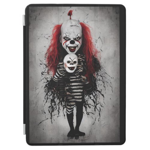 Evil Clown Kid Holding A Scary Clown Head iPad Air Cover