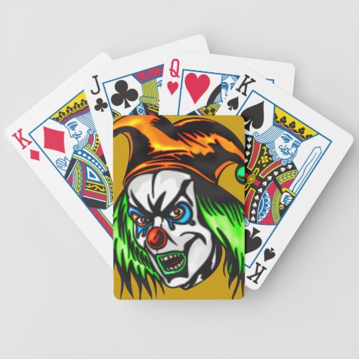 Evil Clown Playing Cards | Zazzle