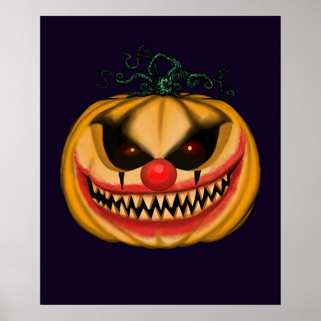 Evil Clown Pumpkin  Poster (Front)