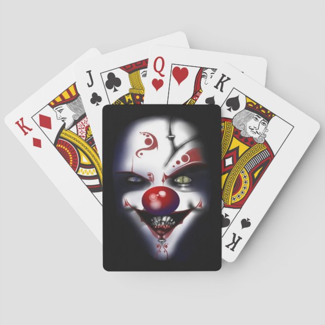 Evil Clown Replacement Surgeon Scary Wicked Poker Cards (Back)