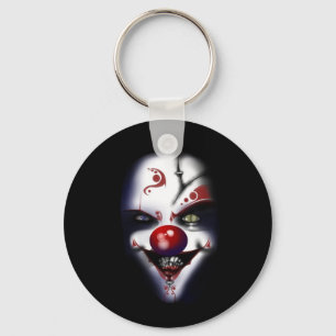 evil clown scary halloween keychain