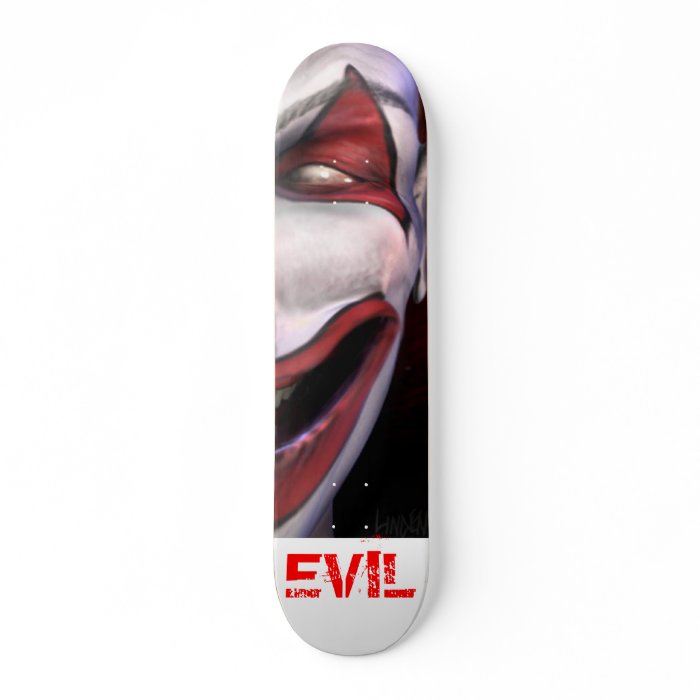 Evil Clown Custom Skateboard