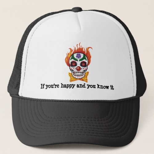 Evil Clown Skull Demon _ Clown Hat
