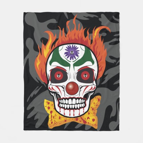 Evil Clown Skull Demon Throw Blanket Gift Idea