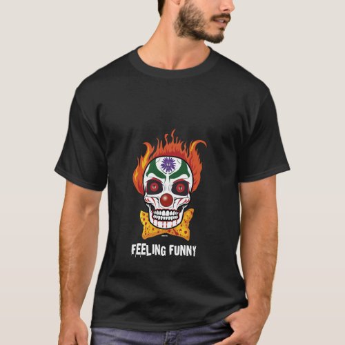 Evil Clown Skull Feeling Funny Tshirt