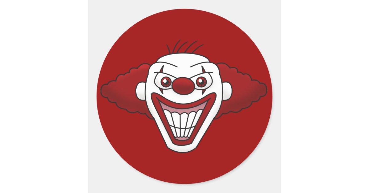 Evil Clown Stickers | Zazzle
