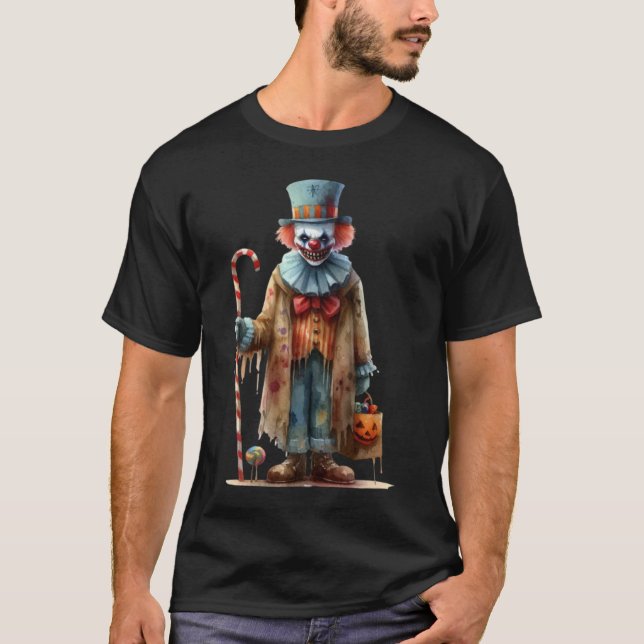 Evil Clown the Malevelent Jester T-Shirt (Front)