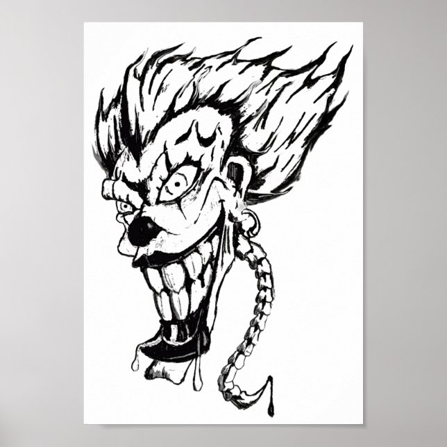 Evil clown Value Poster Paper (Matte) (Front)