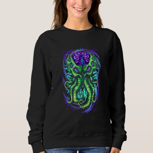 Evil Cthulhu Idol Cosmic Horror Artwork Sweatshirt