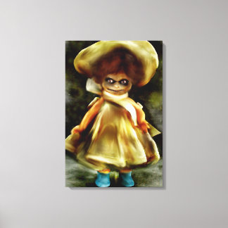 EVIL DORA DOLL, haunted doll product scary art Canvas Print