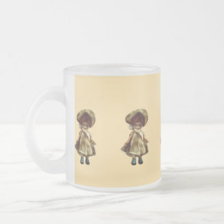 EVIL DORA DOLL, haunted doll product scary art Frosted Glass Coffee Mug