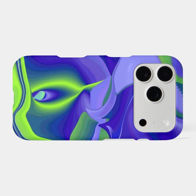 Evil Eye , 3D Abstract in green blue purple Case-Mate iPhone Case (Back (Horizontal))