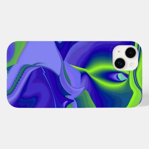 Evil Eye  3D Abstract in green blue purple Case_Mate iPhone 14 Plus Case