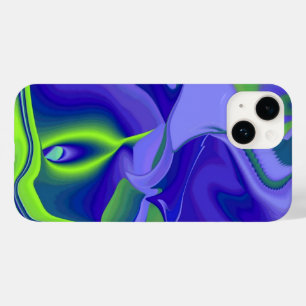 Evil Eye , 3D Abstract in green blue purple Case-Mate iPhone 14 Case