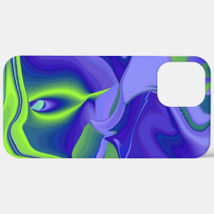 Evil Eye , 3D Abstract in green blue purple iPhone 12 Pro Max Case
