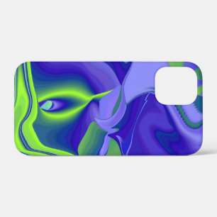 Evil Eye , 3D Abstract in green blue purple iPhone 12 Mini Case