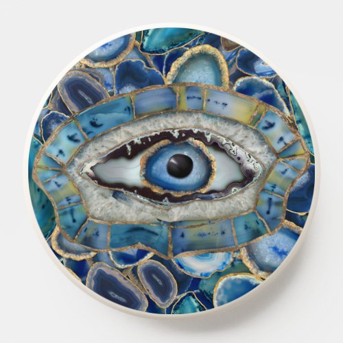 Evil Eye Amulet Geodes and Crystals PopSocket