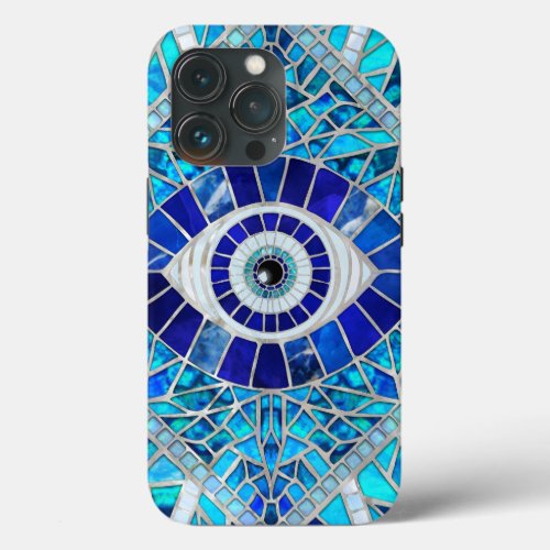 Evil Eye Amulet Mosaic Art iPhone 13 Pro Case