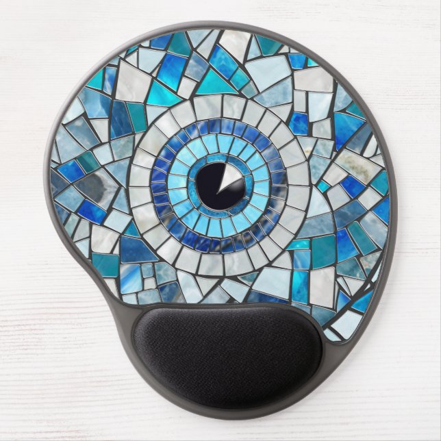 Evil Eye Amulet Mosaic Art Gel Mouse Pad (Front)