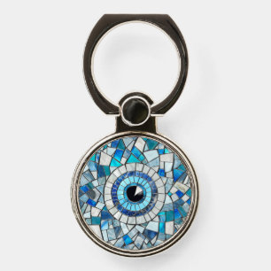 Evil Eye Amulet Mosaic Art Phone Ring Stand