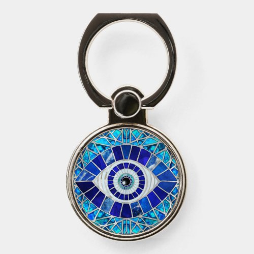 Evil Eye Amulet Mosaic Art Phone Ring Stand