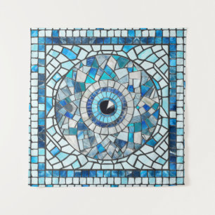 Evil Eye Amulet Mosaic Art Tapestry