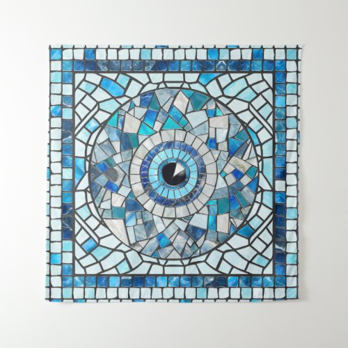 Evil Eye Amulet Mosaic Art Tapestry