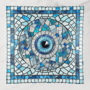 Evil Eye Amulet Mosaic Art Trinket Tray
