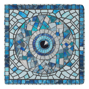 Evil Eye Amulet Mosaic Art Trivet