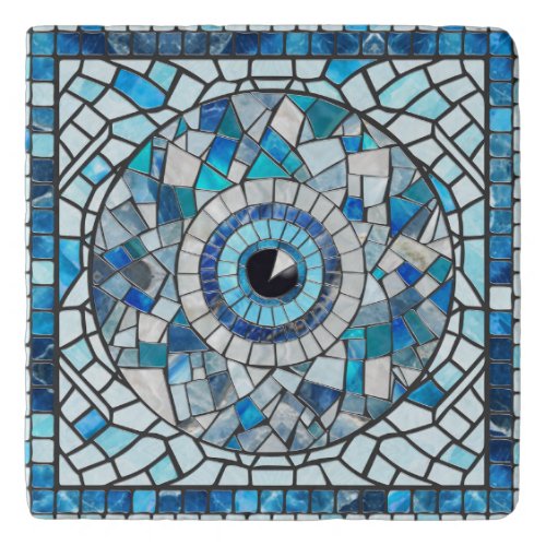 Evil Eye Amulet Mosaic Art Trivet