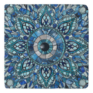 Evil Eye Amulet Mosaic Mandala Art Trivet