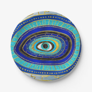 Evil Eye Amulet Ornament Paper Plates