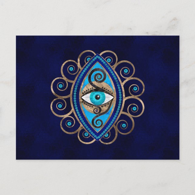 Evil Eye Amulet Ornament Postcard (Front)