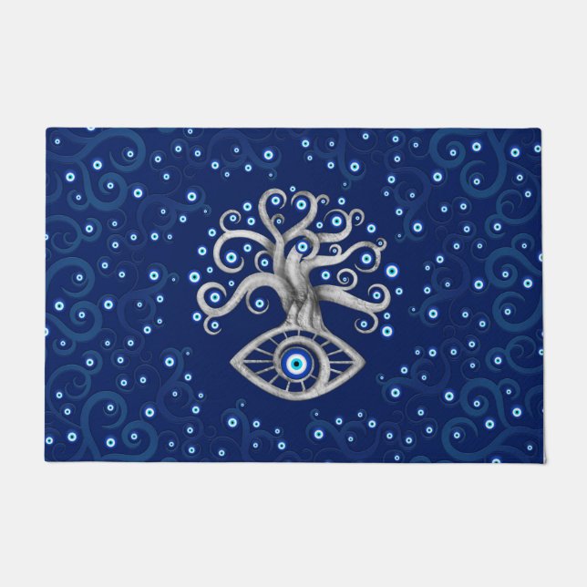 Evil Eye Amulet Tree Doormat (Front)