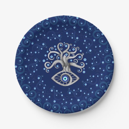 Evil Eye Amulet Tree Paper Plates